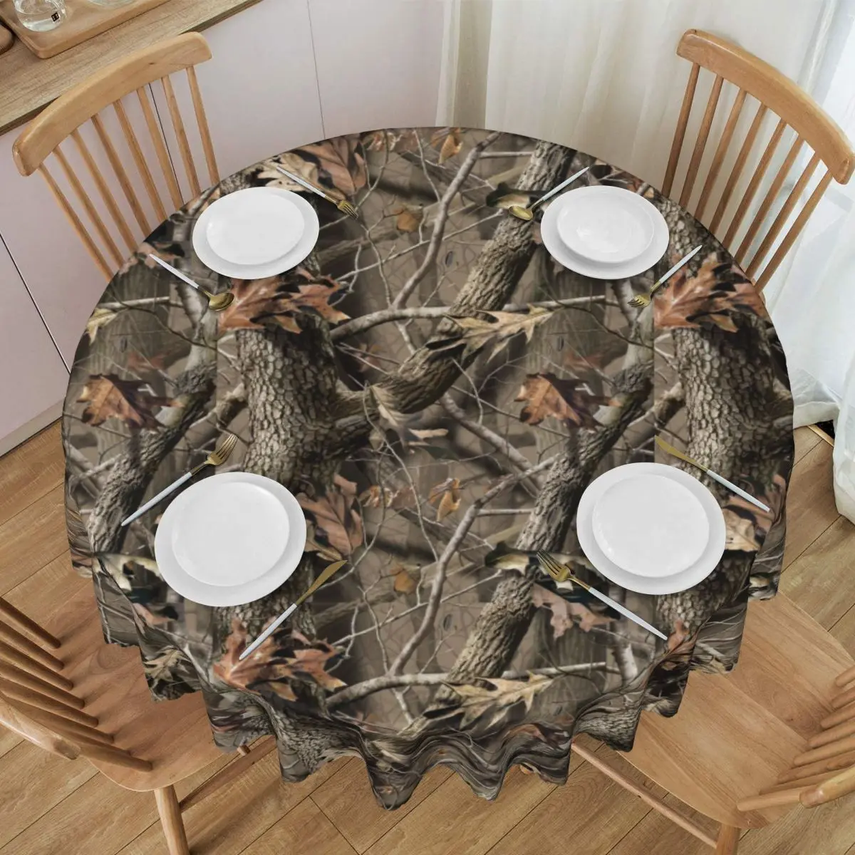 

Real Tree Camouflage Rectangular Tablecloth Oilproof Table Cloth Camo Table Covers