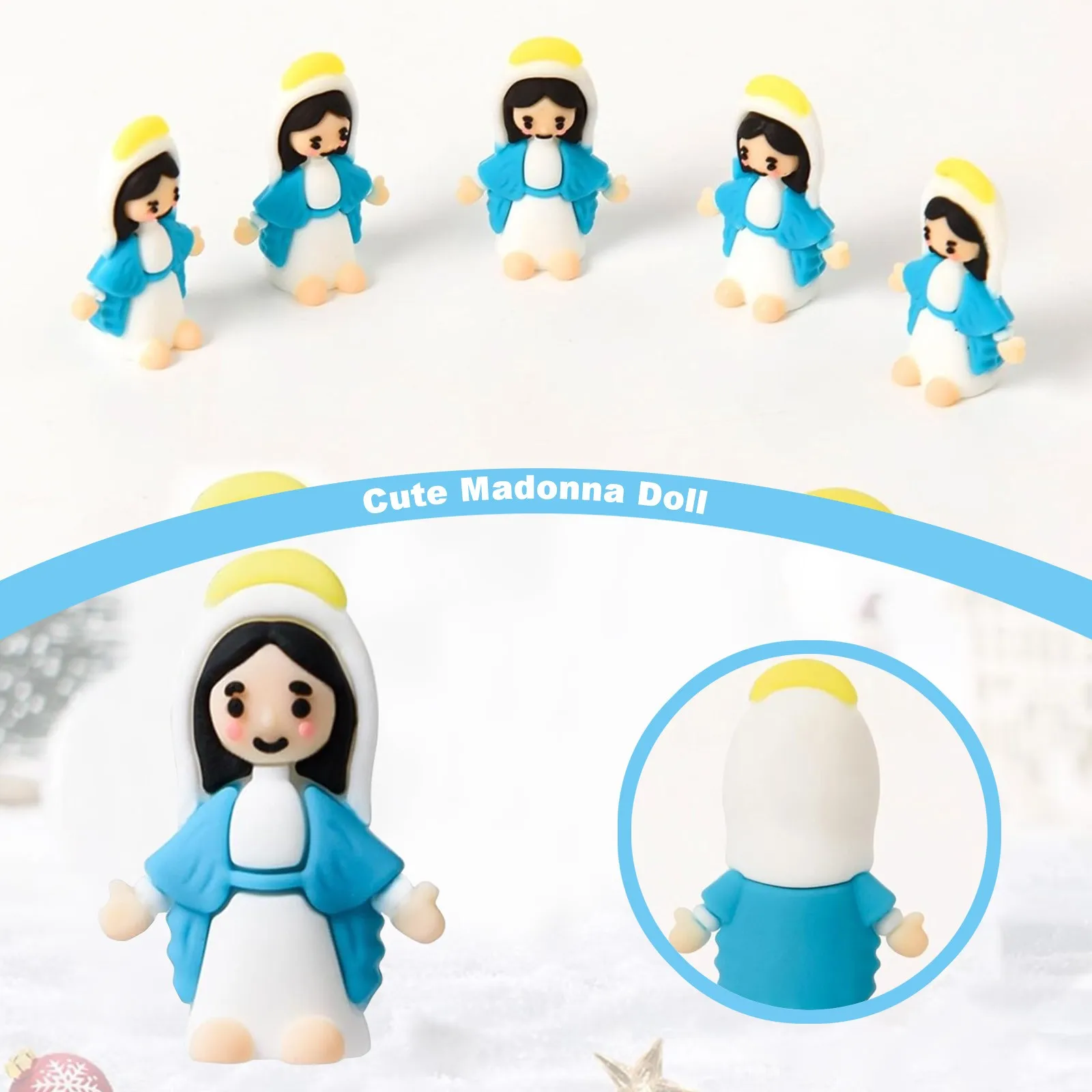 5/10/50 pçs mini figuras da virgem maria páscoa jesus te ama jesus brinquedos escola festa religiosa presentes enchimentos de ovo de páscoa decorações