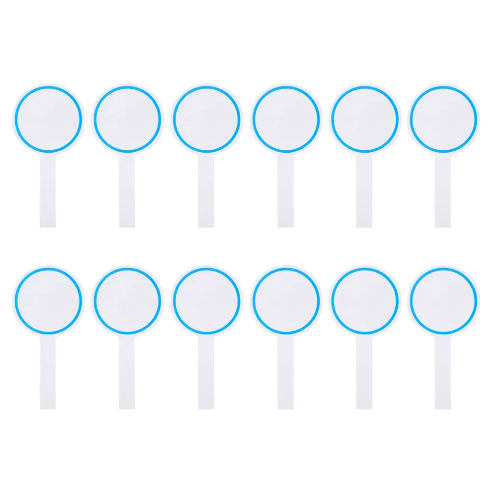 12 Stück rotes Schaumstoff-Hand-Whiteboard, Anzeigetafel, blanko, löschbar, Abstimmungspaddel, trocken abwischbare Tafel, klein, wiederverwendbar, einzeln