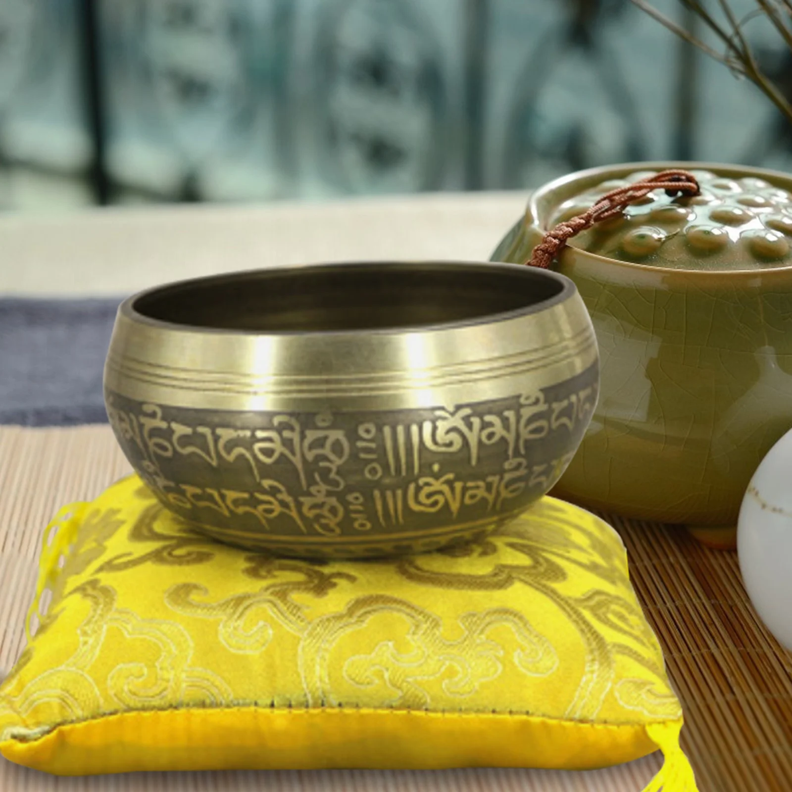 

Singing Bowl Cushion High Quality Decorative Tibetan Sound Bowl Mat Comfortable Non-Slip Buddhist Supplies Pillow for Home