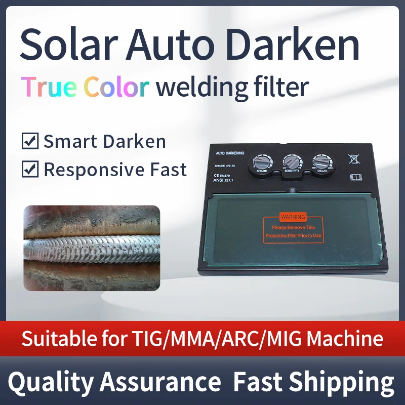 LI battery solar auto darkening/shading True color welding filter lens for the welding mask and welding helmet