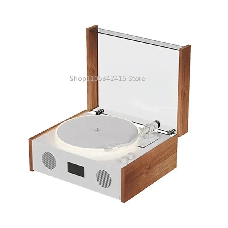 Portable Vintage Vinyl Record Player 33/45 RPM Classic Gramophone Turntable Phonograph with Built-in Speaker