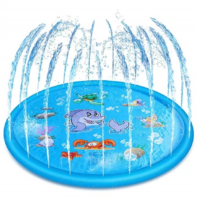 170cm inflatable water spray mat sprinkler pvc water play mat pool sprinkler inflatable water play mat