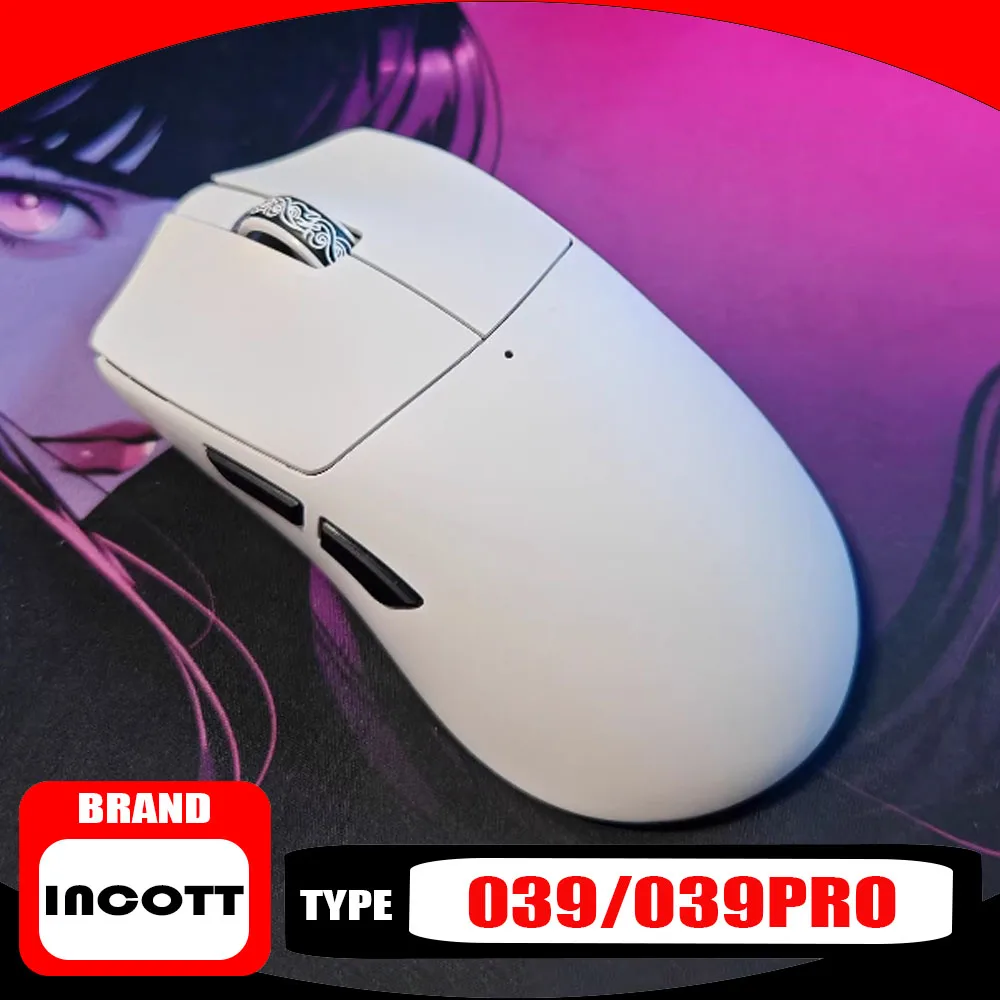 

Трехрежимная мышь Incott 039/039Pro PAW3395/PAW3950ES-KING Легкая беспроводная RGB 8K Игровая мышь для киберспорта и мероприятий