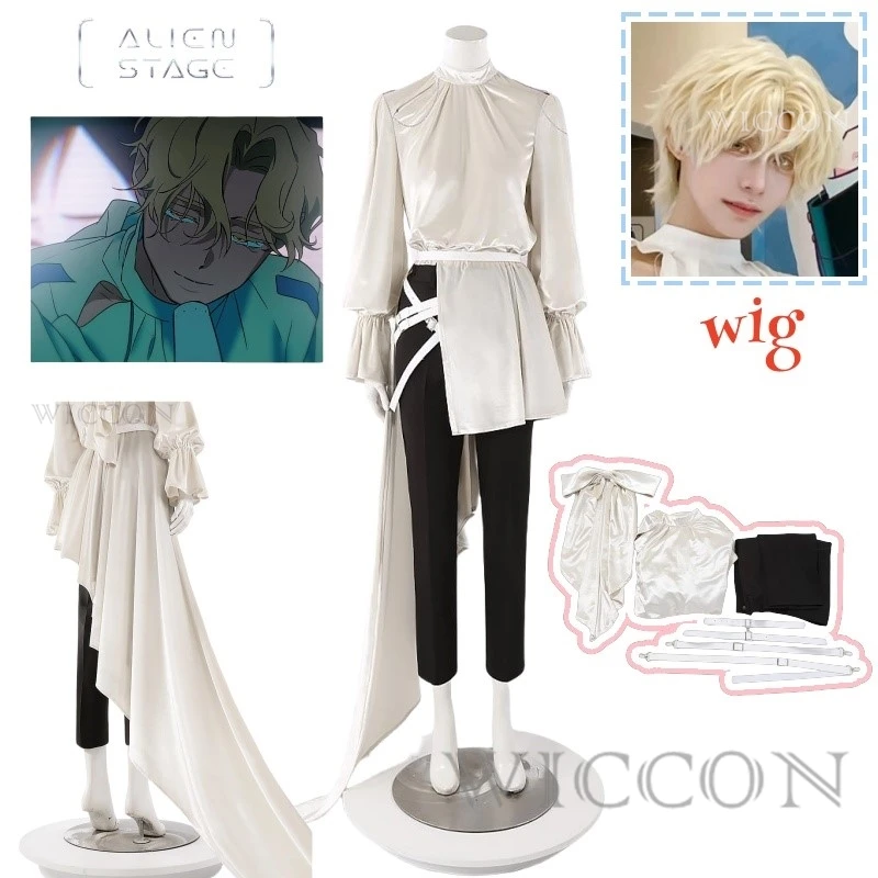 Alien Stage Luka Cosplay Costume Party Top Pants Bow Tie Belt Fancy Party Clothing Tail Suit Halloween Carnival Uniforms