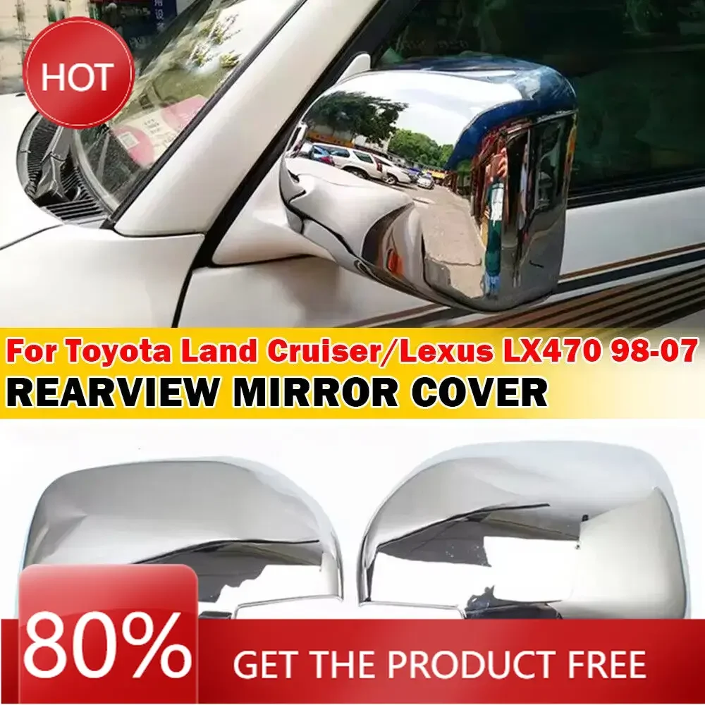 

Чехлы на зеркала для Toyota Land Cruiser 1998-2007, автомобильная наклейка, крышка бокового зеркала заднего вида, крышка крыла, внешняя дверь, чехол заднего вида Tri