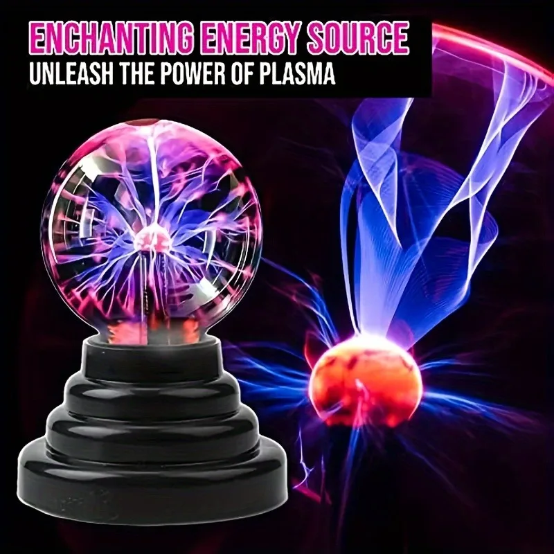 

Touch Sensitive Plasma Ball USB Powered Electric Lightning Lamp Ideal Gift for Parties