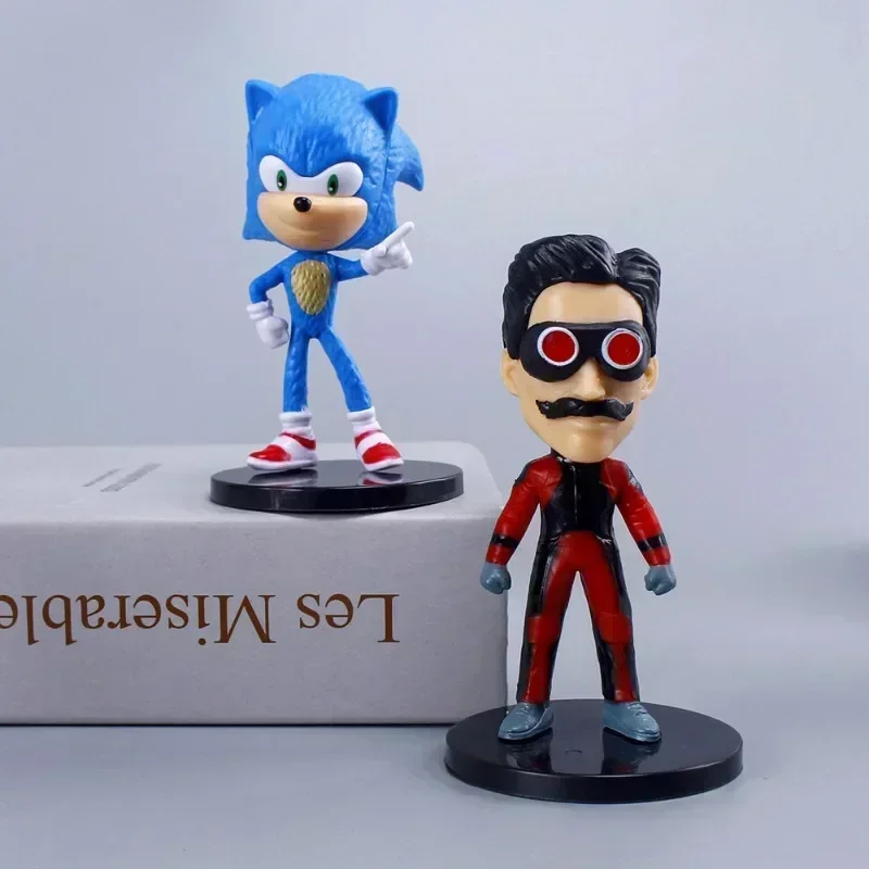 Sonics Anime Cartoon PVC Character Scale Figurine Toy Shadow Tail Figure Model Dolls Children Animal Toy Birthday Gift