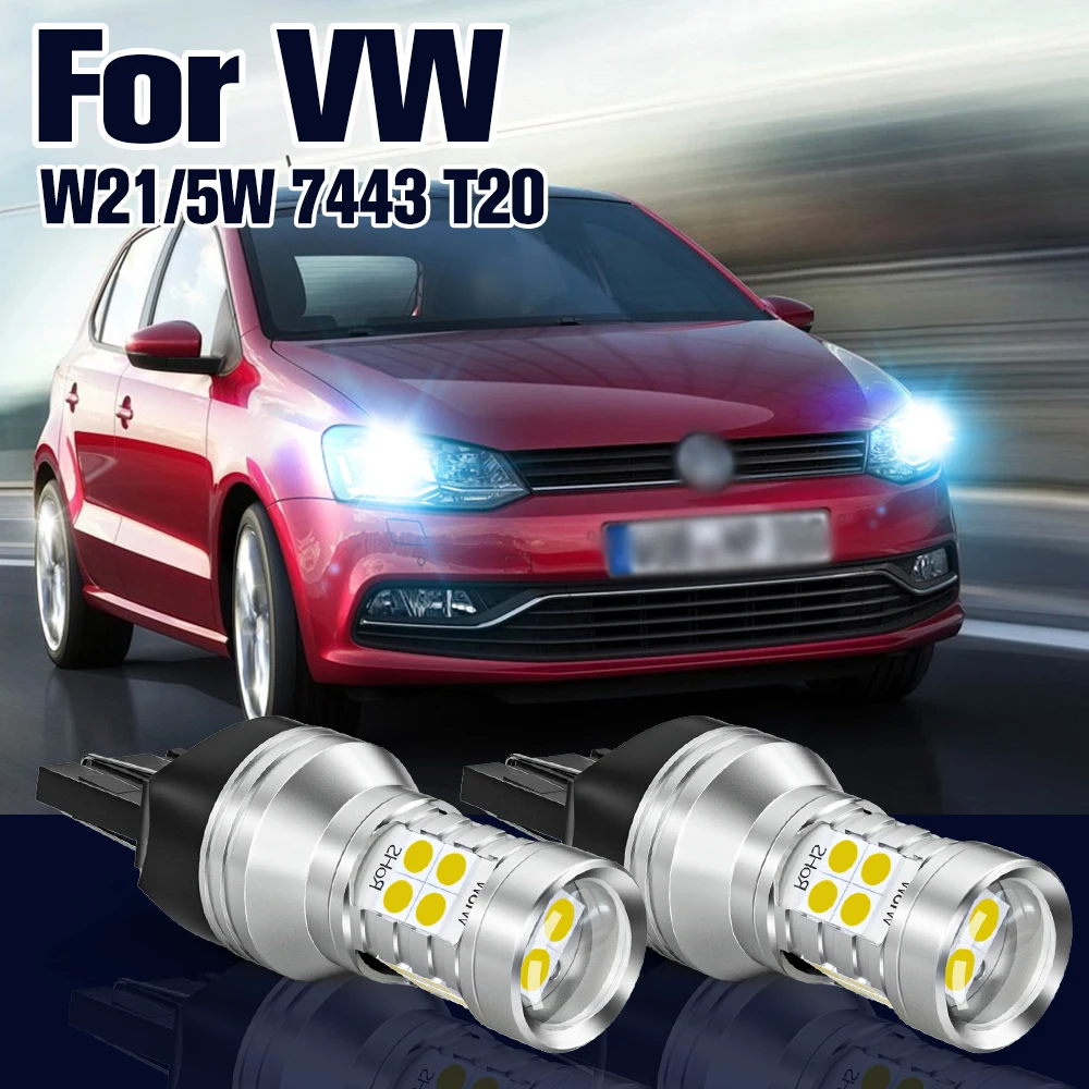 

"Daytime Running Light W21W 7440 T20 2pcs LED Bulb Lamp DRL For VW Polo 6C 2009 2010 2011 2012 2013 2014 2015 2016 Accessories