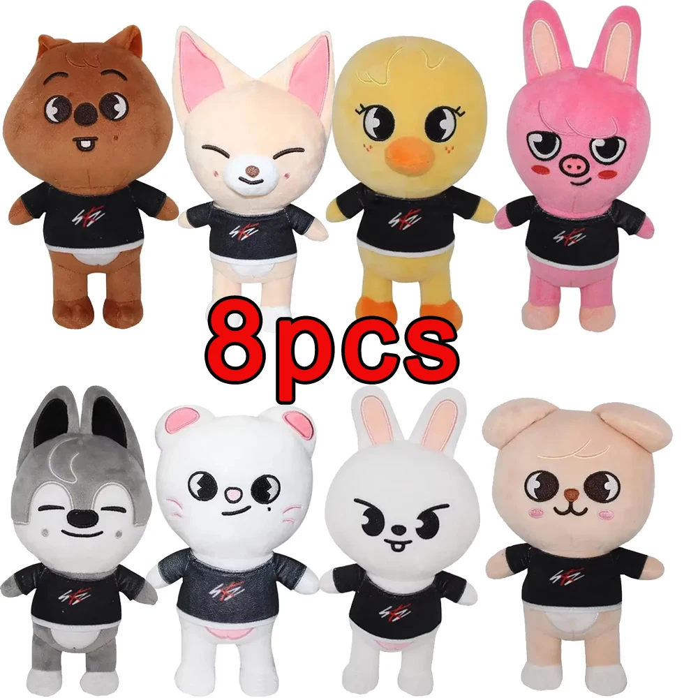 @*Skzoo Pluche Speelgoed Stray Kids Cartoon Knuffeldier Pluche Pop Kawaii Karakter Pluche Pop Metgezel voor Kinderen Volwassenen Fans