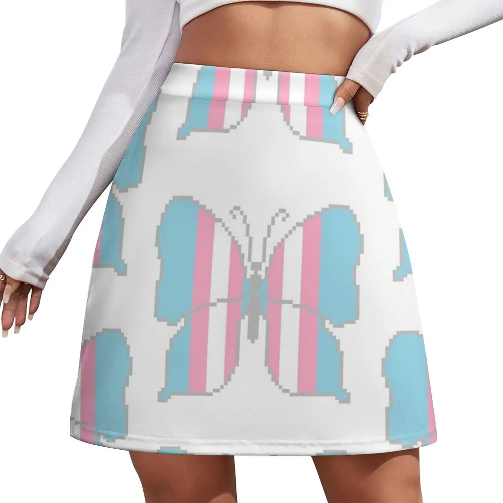 

Trans Pride Flag Butterfly Mini Skirt new in clothes midi skirt for women skirt sets luxury women's