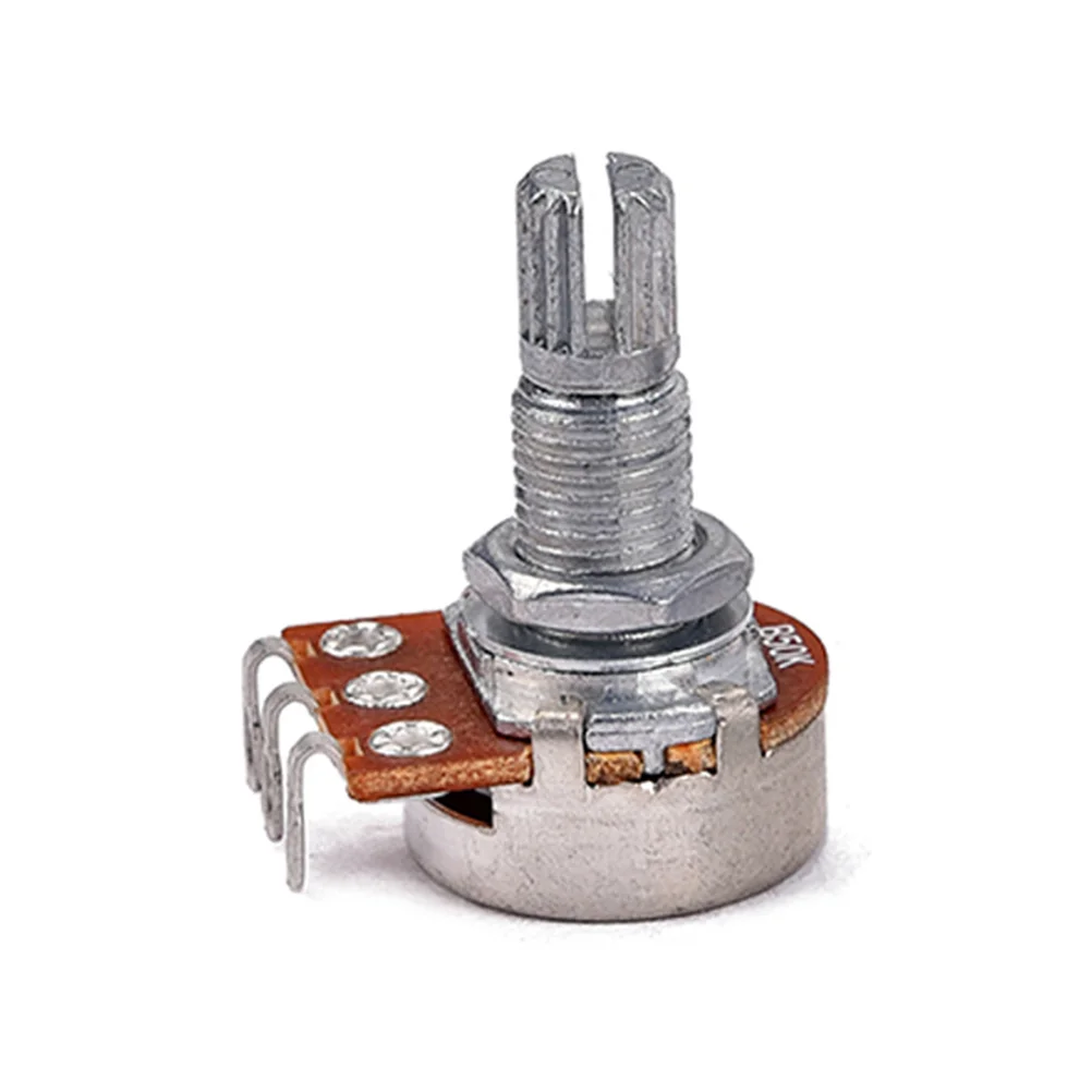 10 Pcs Knurled Shaft Potentiometer A50k Digital Pedal Electric Guitar for and Bass Audio Taper