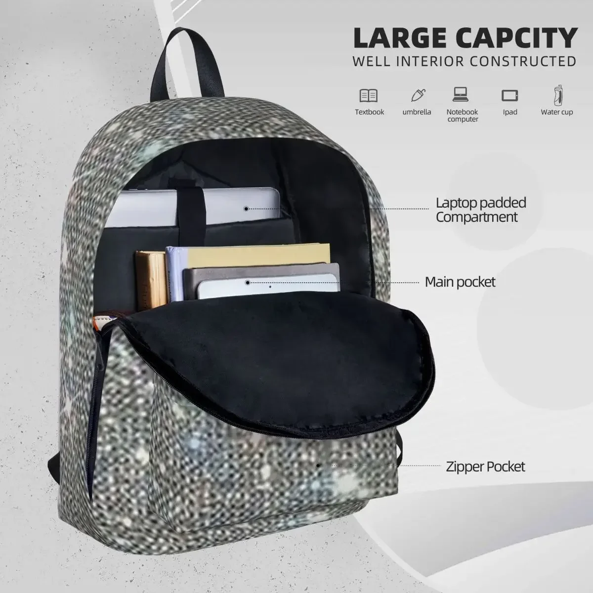 All That Glitters Backpack Fashion Student School Bag Laptop Rucksack Travel Rucksack Large Capacity Bookbag