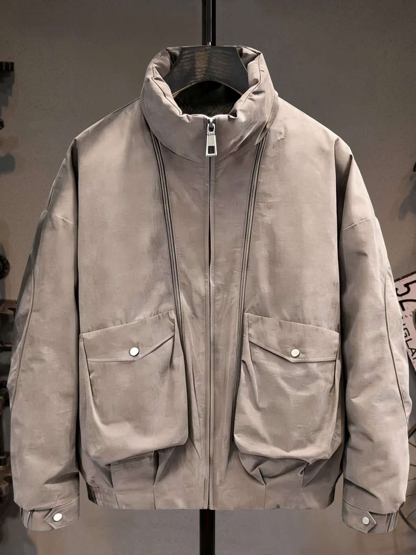 

Men's Winter Thiened Outdoor Workwear down Jaet White Du down Anti-Cold Outdoor Clothing Coat Sli Ci Casual Sle