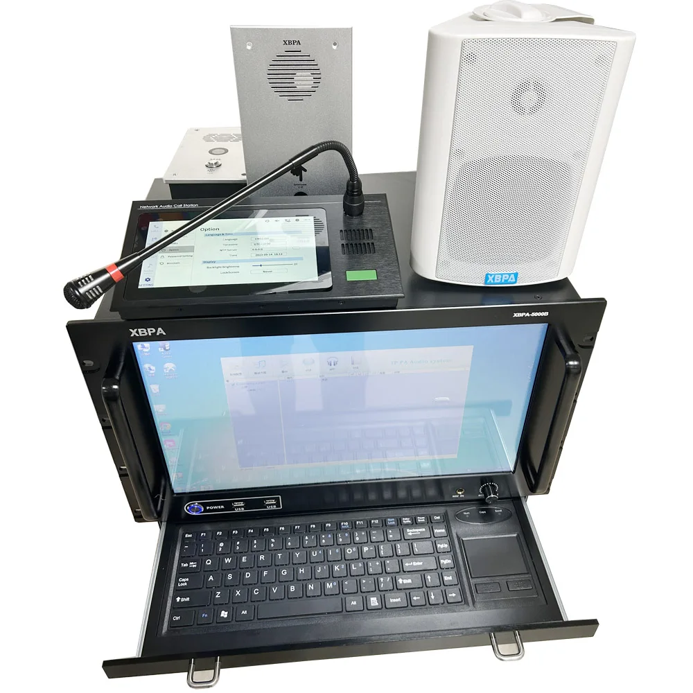 IP PAGA System DC Powered Aluminum Wired/Wireless Dual Mode Public Address & Alarm System for Household Appliances