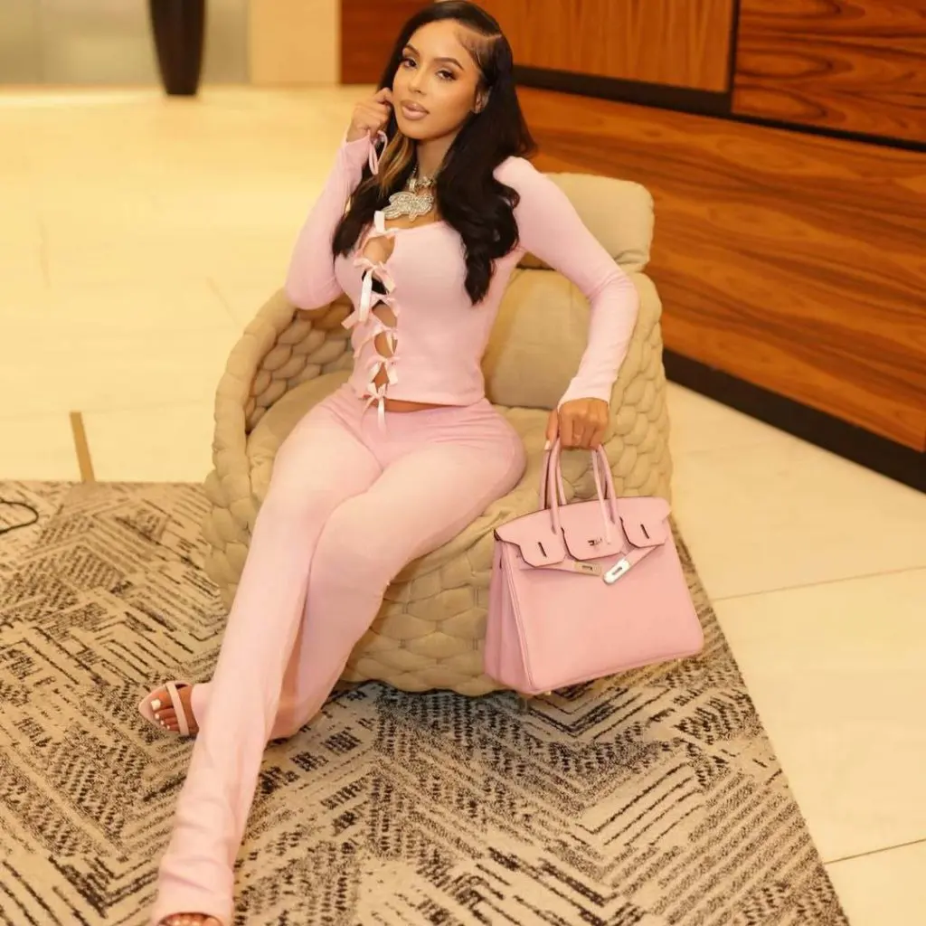 

Fashion Street Casual Two-Piece Set Long-Sleeved Bow Tie Cut out Crop Top And Pants Combo for Women