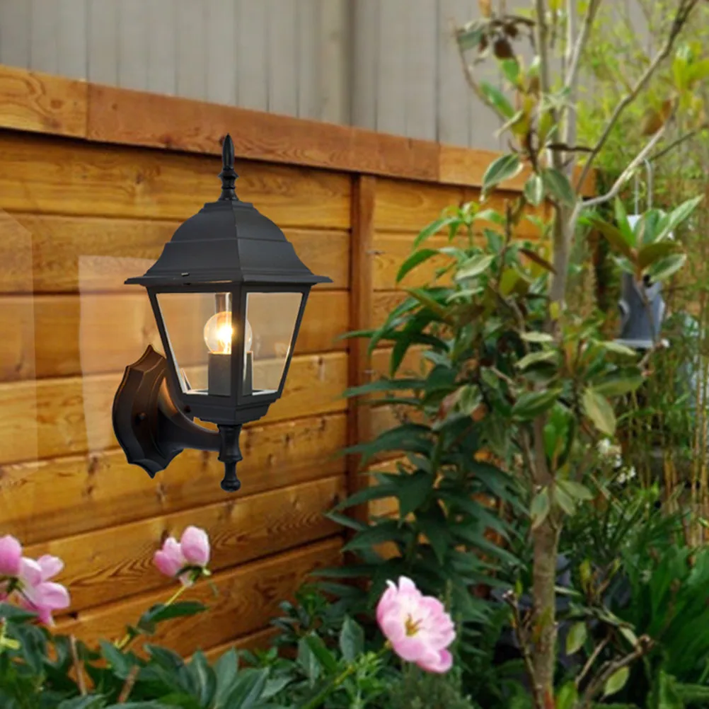 

1Pcs Outdoor Waterproof Wall Lamp Black Vintage Hexagonal LED Light for Yard Corridor Wall Light