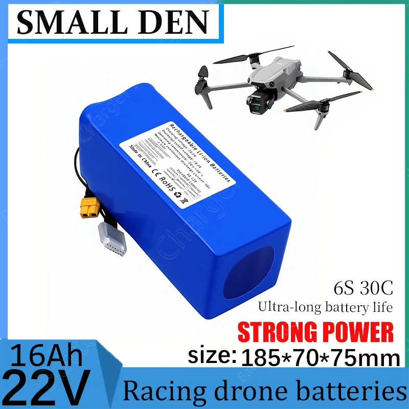 Ultra-long battery life NEW 22V 30C 10ah 16Ah 22ah Lipo Battery with XT60/XT90/T Connector for RC FPV Racing Drone Quadcopter
