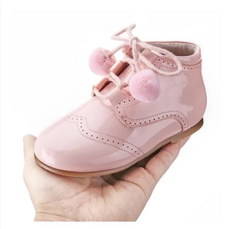 Zapatos de invierno para niña, botines de cuero genuino para bebé, zapatos de otoño para niña, botas de otoño 2022