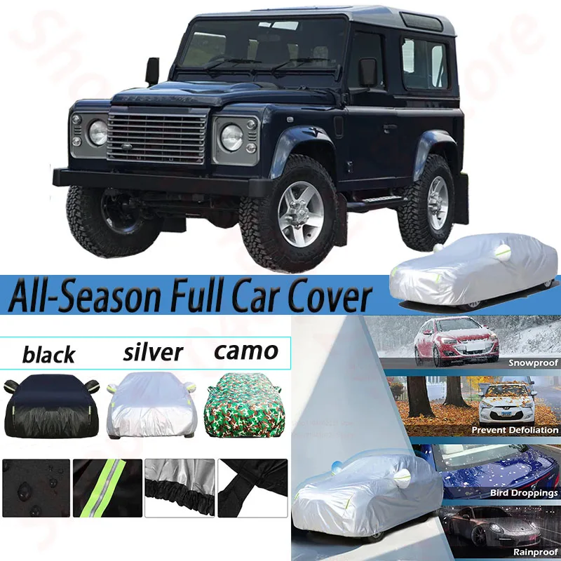 

Full Car Cover SUV Sun Shade Rain Snow Dust Protection Cover Windproof For Land Rover Defender 90 110 Waterproof Car Covers