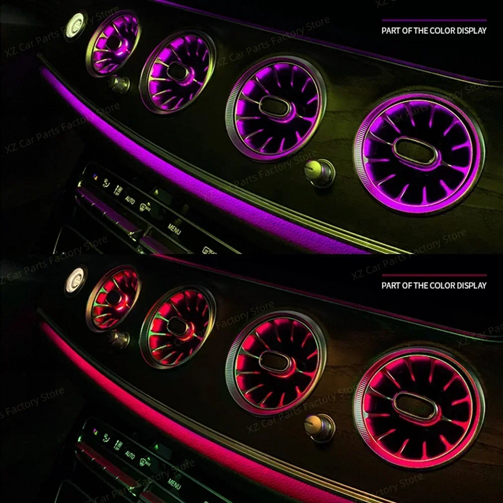 

For Mercedes Benz W213 Ambient Light 64 Color LED Air Vent mercedes ambient Indoor Turbine Nozzle Decorative Interior Air Vent