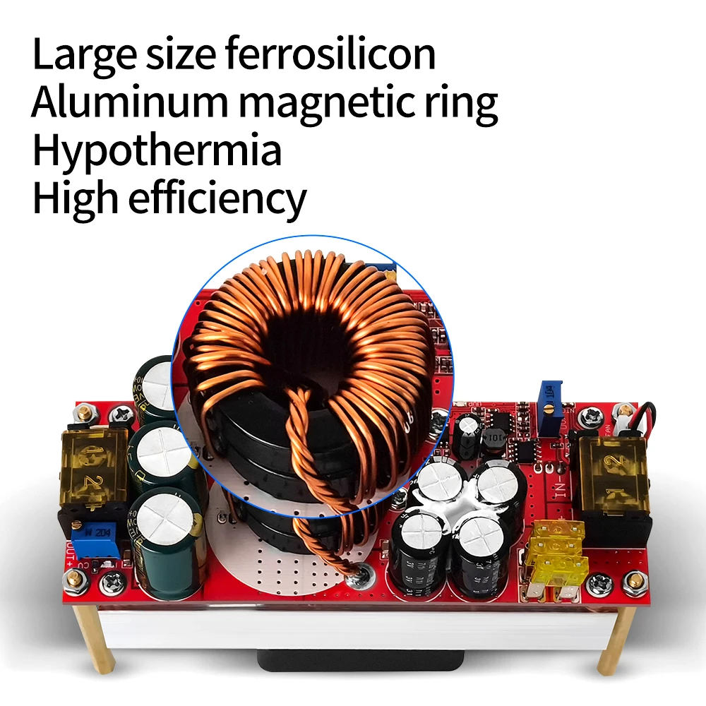 Convertitore Boost 1500W/1800W 30/40A DC-DC modulo di alimentazione Step Up caricabatterie a tensione regolabile da 10-60V a 12-90V