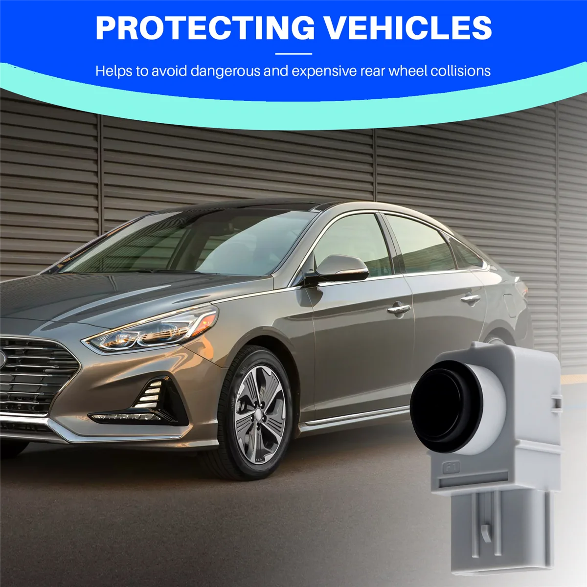 # 68P อะไหล่รถยนต์และอุปกรณ์เสริม,รถย้อนกลับ Radar Sensor 95720-2W000 สําหรับ Hyundai Kia,Black & สีเทา