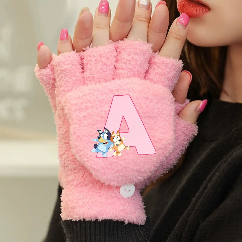 

Blueyes Children Gloves Cartoon Letter A-Z Pattern Gloves Winter Outdoor Windproof Cold Proof Warm Gloves Children Birthday Gift