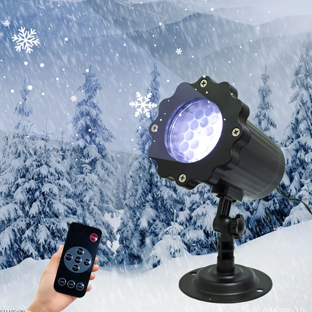 

Outdoor Christmas Snowflake Projector Light EU/US/UK Plug in IP65 Waterproof Garden Decoration for Party,Wedding,Birthday