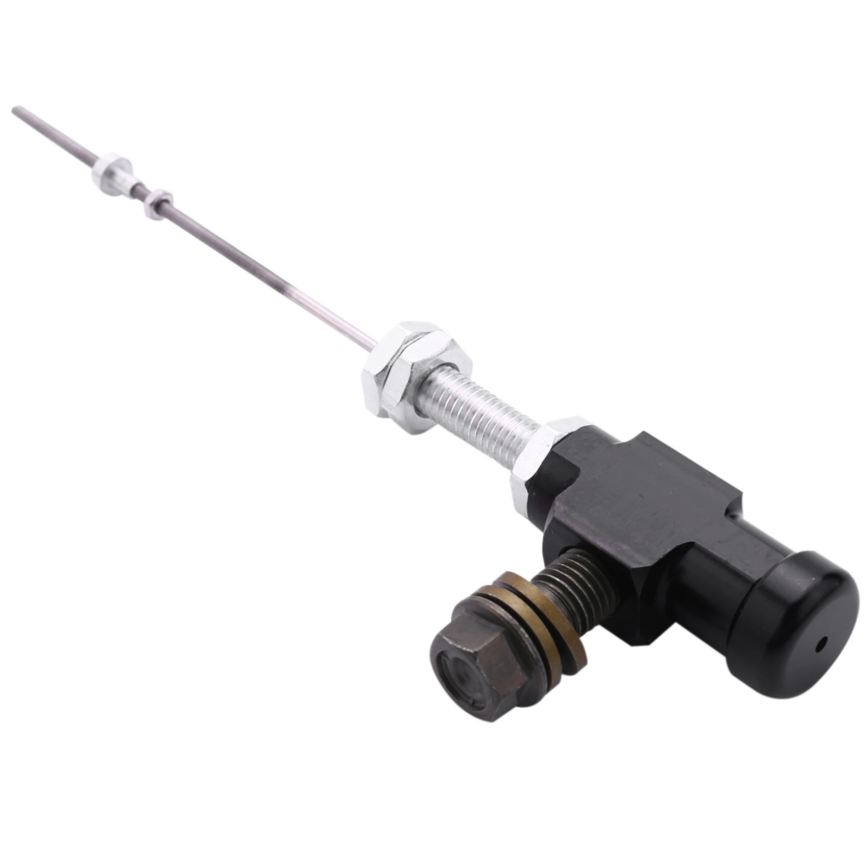 2X Motorcycle Hydraulic Clutch Master Cylinder Rod Brake Pump M10x1.25Mm Aluminum Black