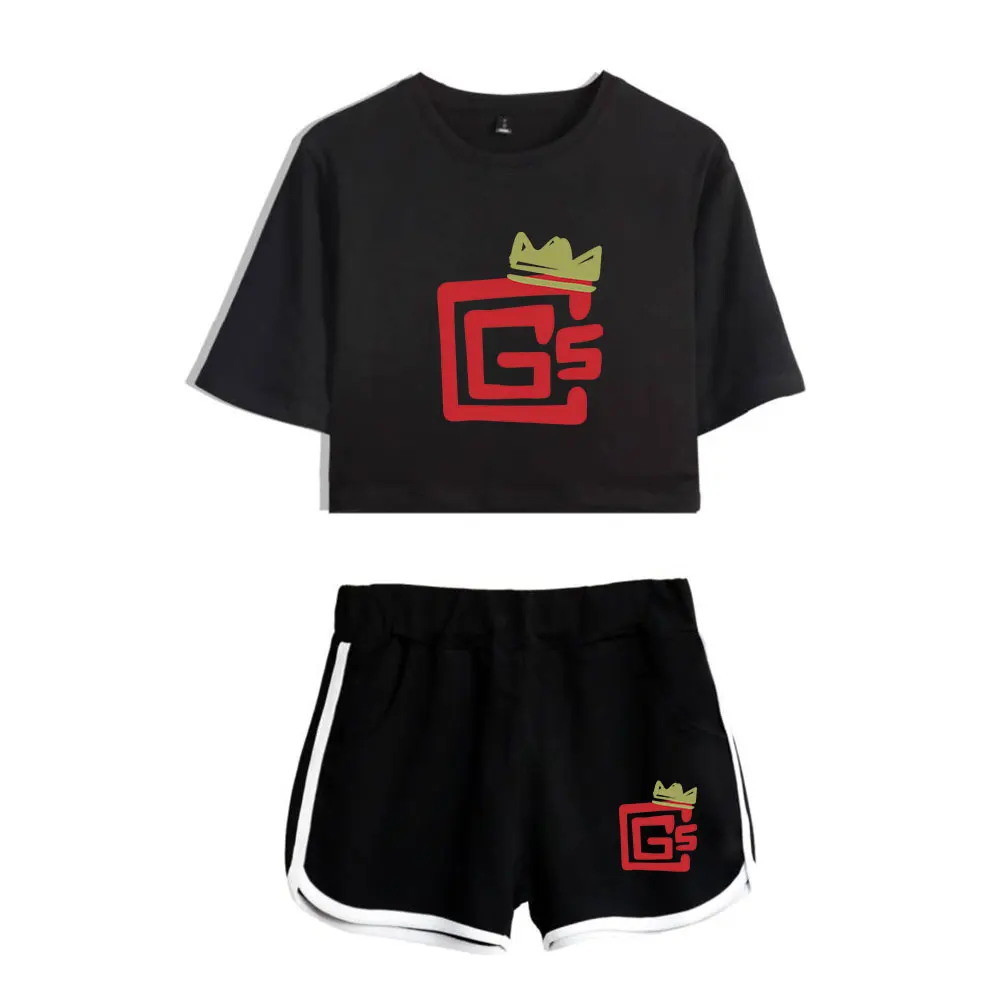 CG5 Lonely King Vintage 90s logo Merch Tops Fashion Two Piece Set Shorts+Lovely TShirt Streetwear Harajuku Outwear