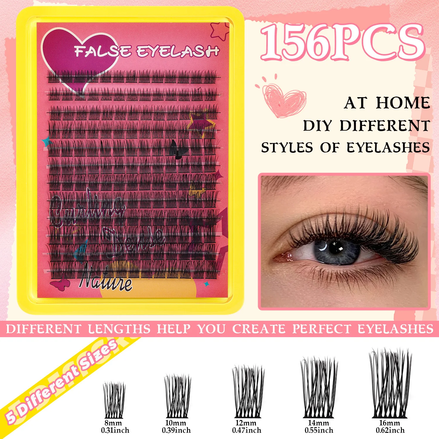 D Song False Eyelashes 10D 20D 30D Mixed Set Hot Selling Eyelash Extensions for Volume Mascara