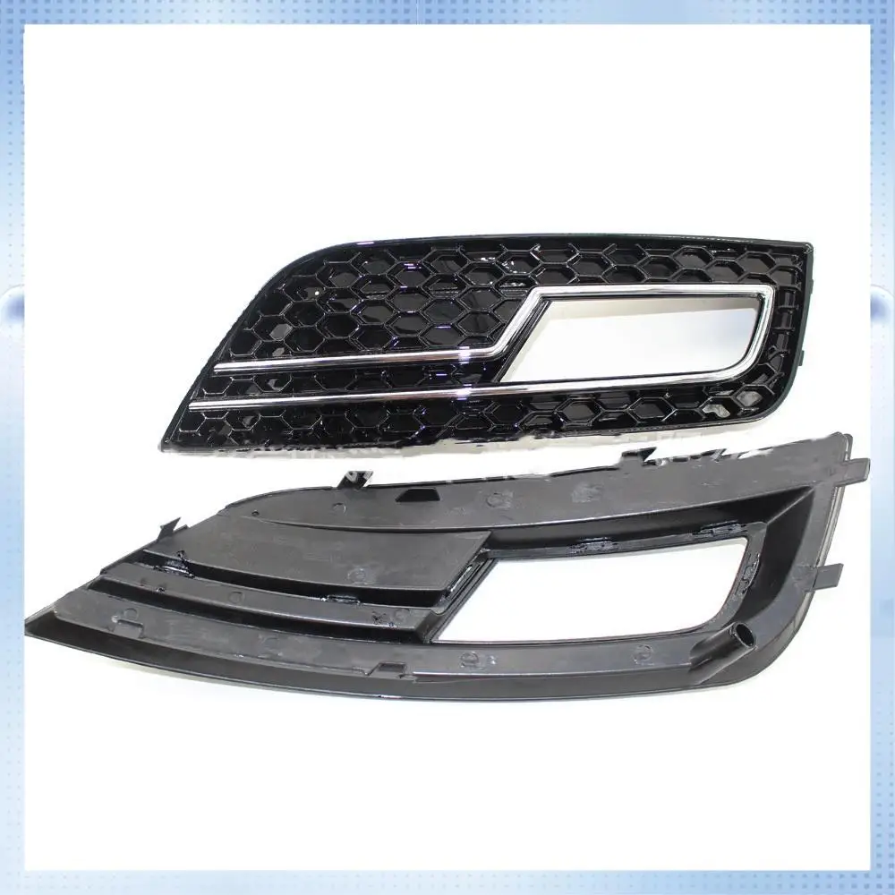 

NEW-1Pair Car Front Fog Light Grill Cover For A4LB9 S4 RS4 A4 B8.5 2012-2015 Honeycomb Grille