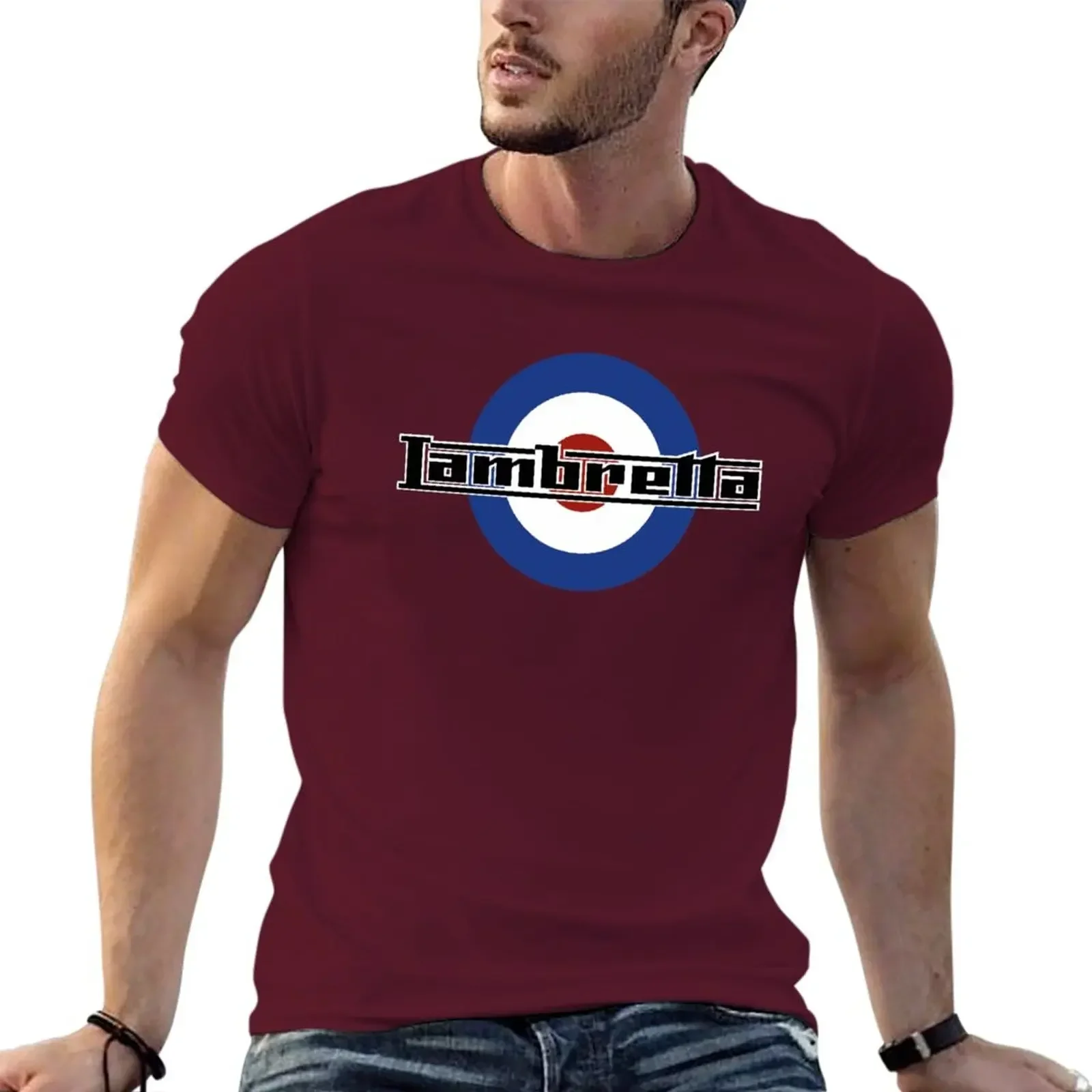 T-Shirt Lambretta mod design cute clothes new in tops & tees shirt homme kawaii Blouse funny for men Short Sleeve harajuku manga