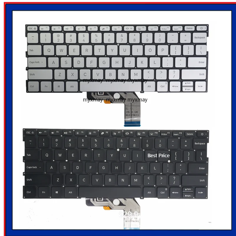 

US Laptop keyboard for XIAOMI MI notebook air 13 161301-01 US keyboard mk10000005761 490.09U07.0D01 9Z.ND7BW with backlight