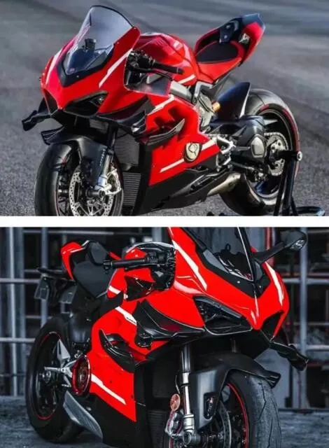 

New ABS Motorcycle Fairings Kit Fit For Ducati PANIGALE V4 V4s 2020 2021 2022 20 21 22 Bodywork Set Custom White Red + Wing