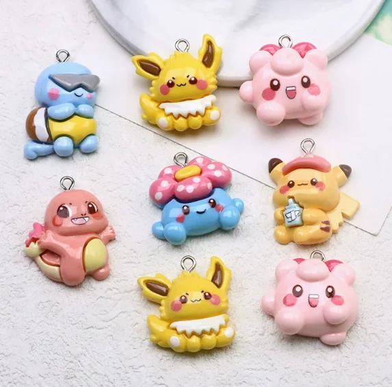 10 Pcs Resin Cartoon  Anime Charm Pendant  Jewelry DIY Bracelet Earrings Decorative Material Accessories