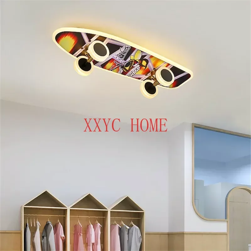 

Creative kids ceiling light Nordic escooter lights Designer Modern Boy Girl Living Bedroom Cartoon Decor boy room lights