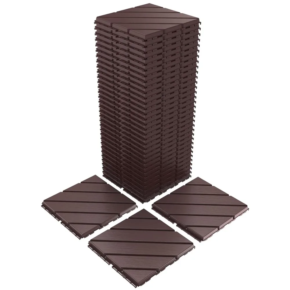 

11.8"x11.8"(Pack of 36) Exterior Terrace Floor Patio Flooring Outdoor Waterproof All Weather Use Deck Tile Freight Free Home