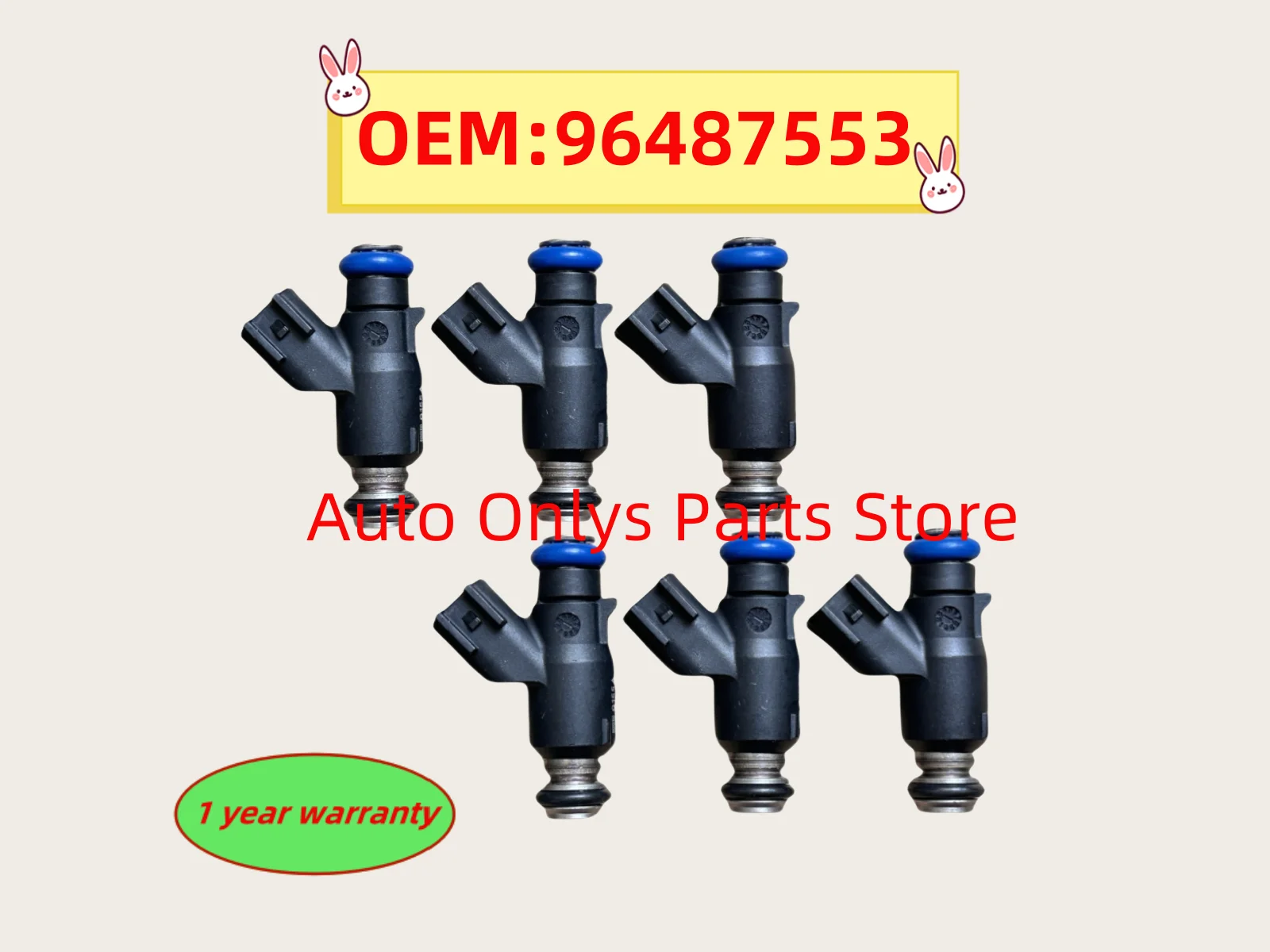 

6pcs 96487553 Fuel Injector Nozzle New For Chevrolet Aveo Aveo5 06-08 Pontiac Wave 05-08 Wave5 05-07 1.6L FJ1023