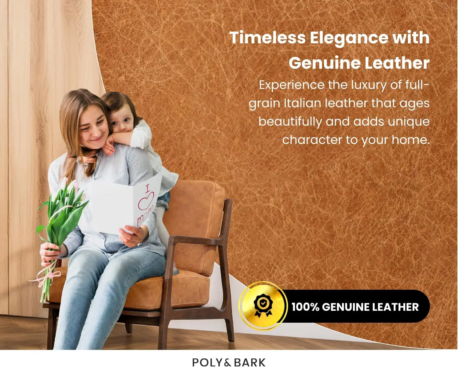 Verity-Lounge Chair, Conhaque Tan