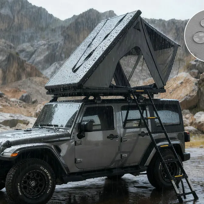 Rooftop Tent Aluminum Alloy Roof Tent Automatic Hydraulic Car Outdoor Tent Self-Driving Tour Hard Shell Triangular Four-Season