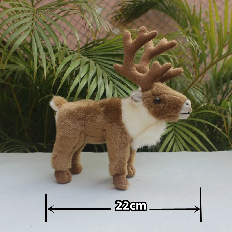 Realistic Reindeer High Fidelity Anime Cute Plushie Caribou Plush Toys Lifelike Animals Simulation Stuffed Doll Kawai Toy Gifts