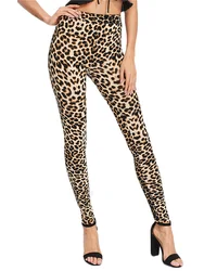 Ysdnchi Mode Frauen Leggings schlanke Leggings mit hoher Taille Elastizität Leoparden muster Leggins Frauen hosen Baumwoll gamaschen