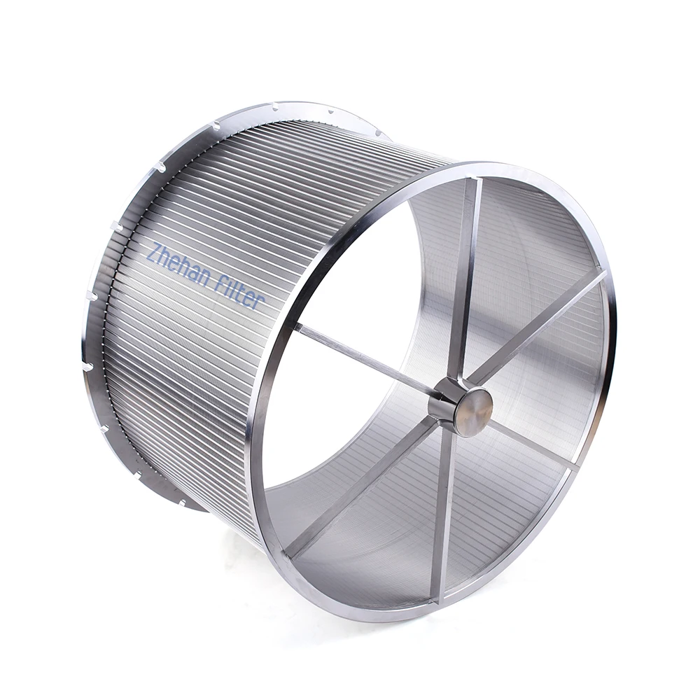 Cylindrical Vee Johnson Wedge Wire Screen Filter C276 Cylinder Centrifuge Screens Baskets Filter Supplies
