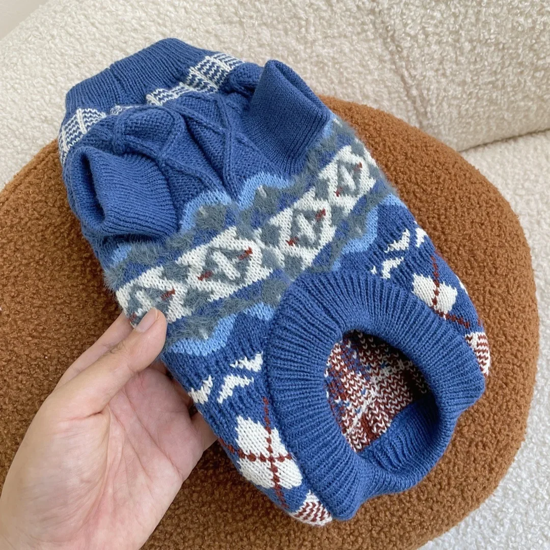 Winter Dog Sweaters for Small Turtleneck Knitted Winter Dog Clothes Pet Puppy Cat Sweater Vest Chihuahua French Bulldog Coat