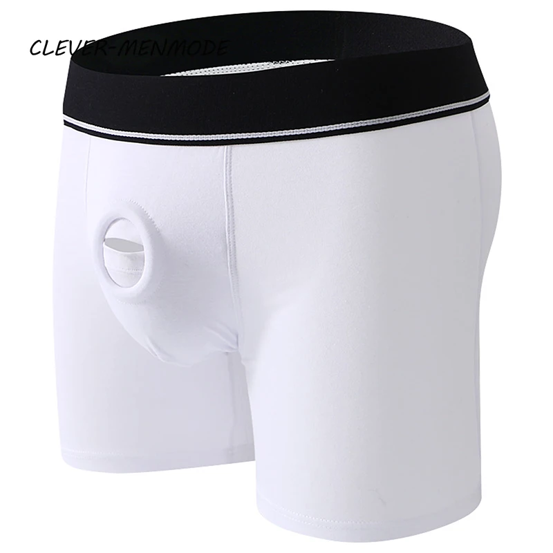 

Cock Ring Lingerie Men Boxers Sexy Cockring Underpants Dildo Panties Penis Pouch Open Crotch Knickers Silicone Penis Ring Trunks