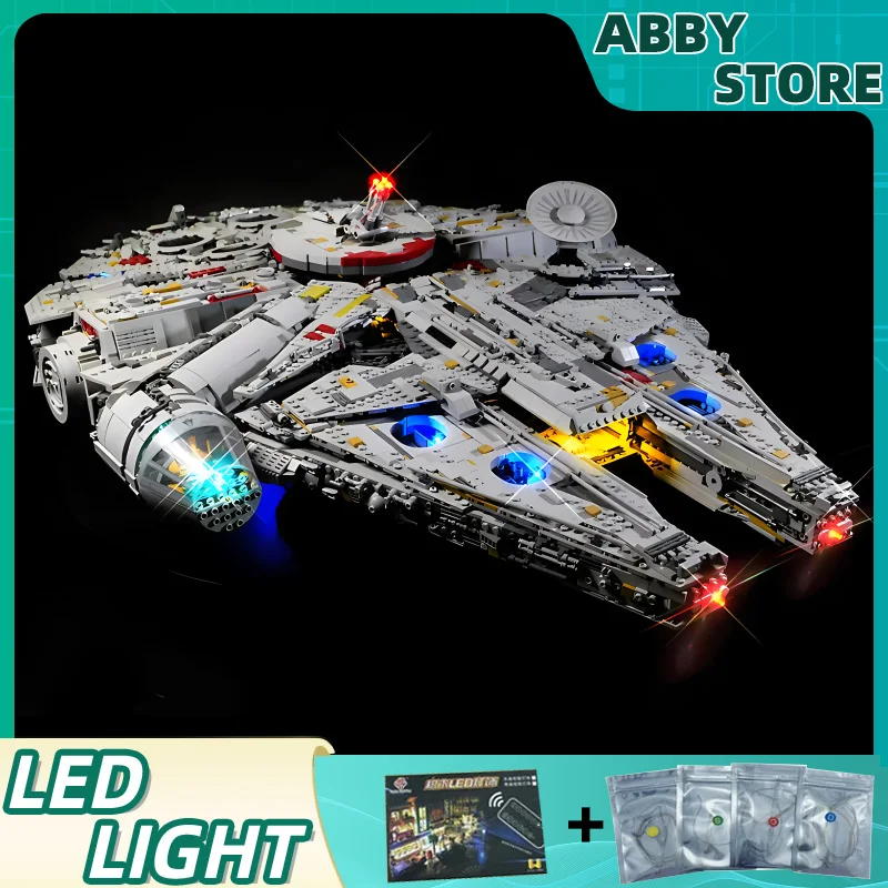 RC DIY LED Light Kit For LEGO 75192 Ultimat Falcon Millennium Compatible With Falcon 05132 DG005 81085 (NO Block,ONLY LED)