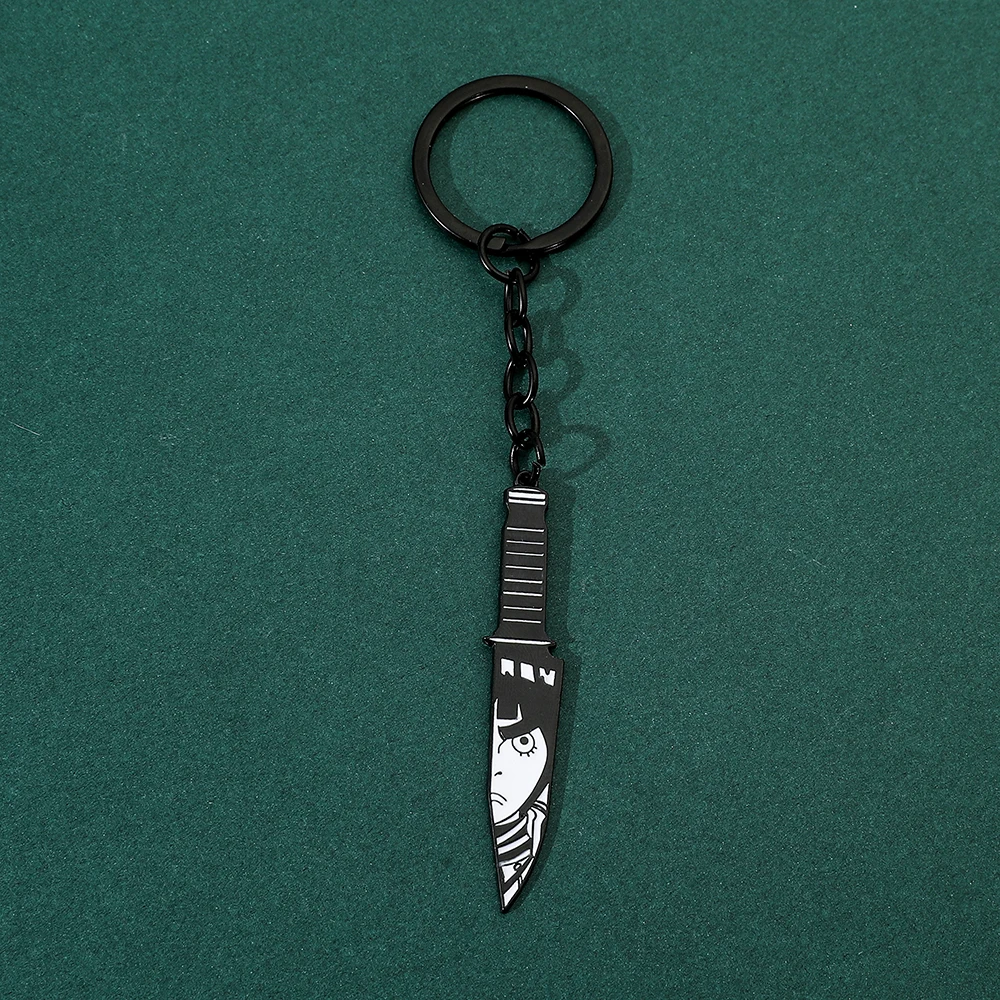 Naruto Anime Figure Uchiha Sasuke Keychain Small Knife Shape Uzumaki Keyrings for Friends Backpack Ornament Pendant Gifts view 4