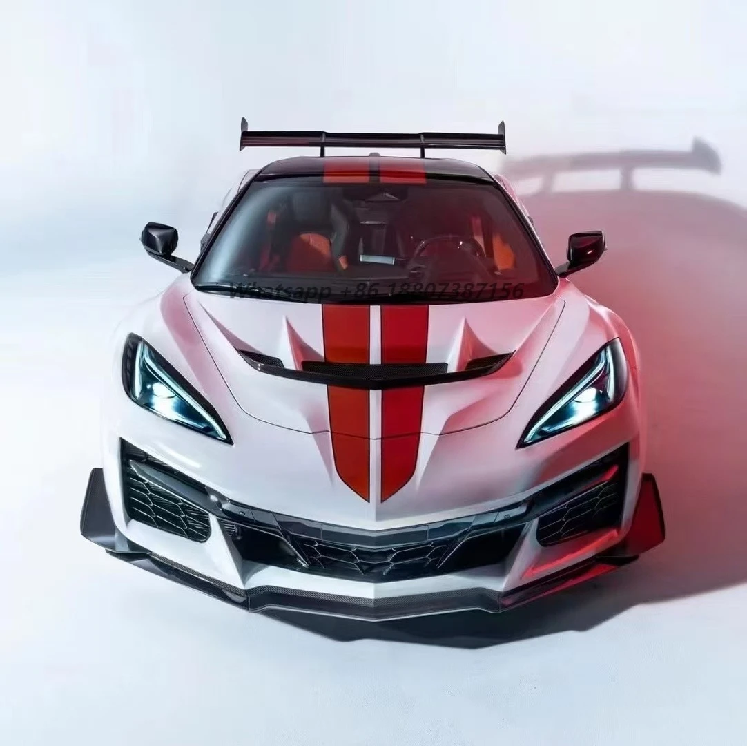 

BTC High Quality Carbon Fiber Car Bodykit for Corvette C8 New Condition Front Lip Diffuser Side Skirts Spoiler Hood
